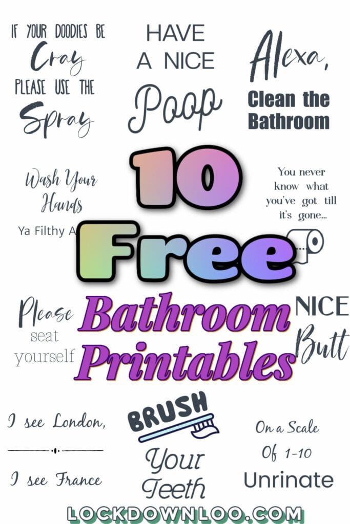 Free Bathroom Printables