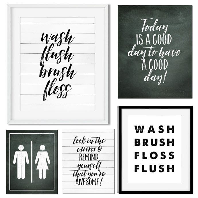 10 Free Bathroom Printable Posters