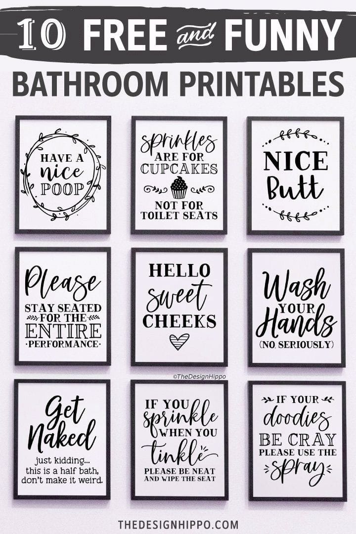 10 Free Bathroom Printables for any bathroom