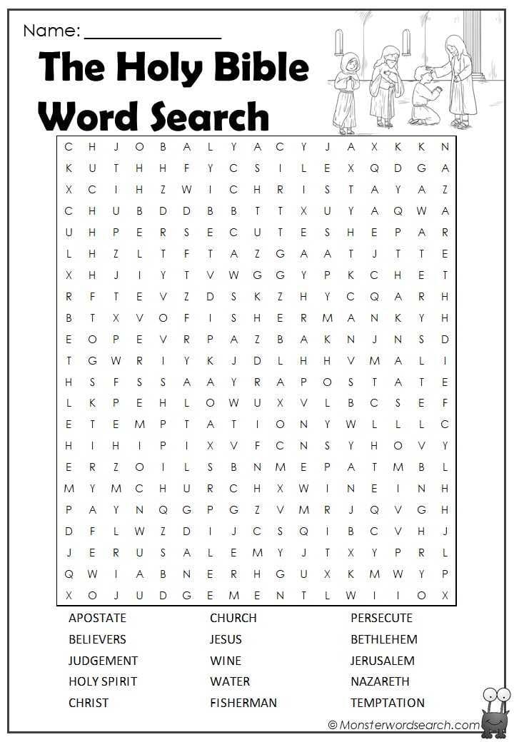 Printable Bible Word Search Puzzles Word Search Printable