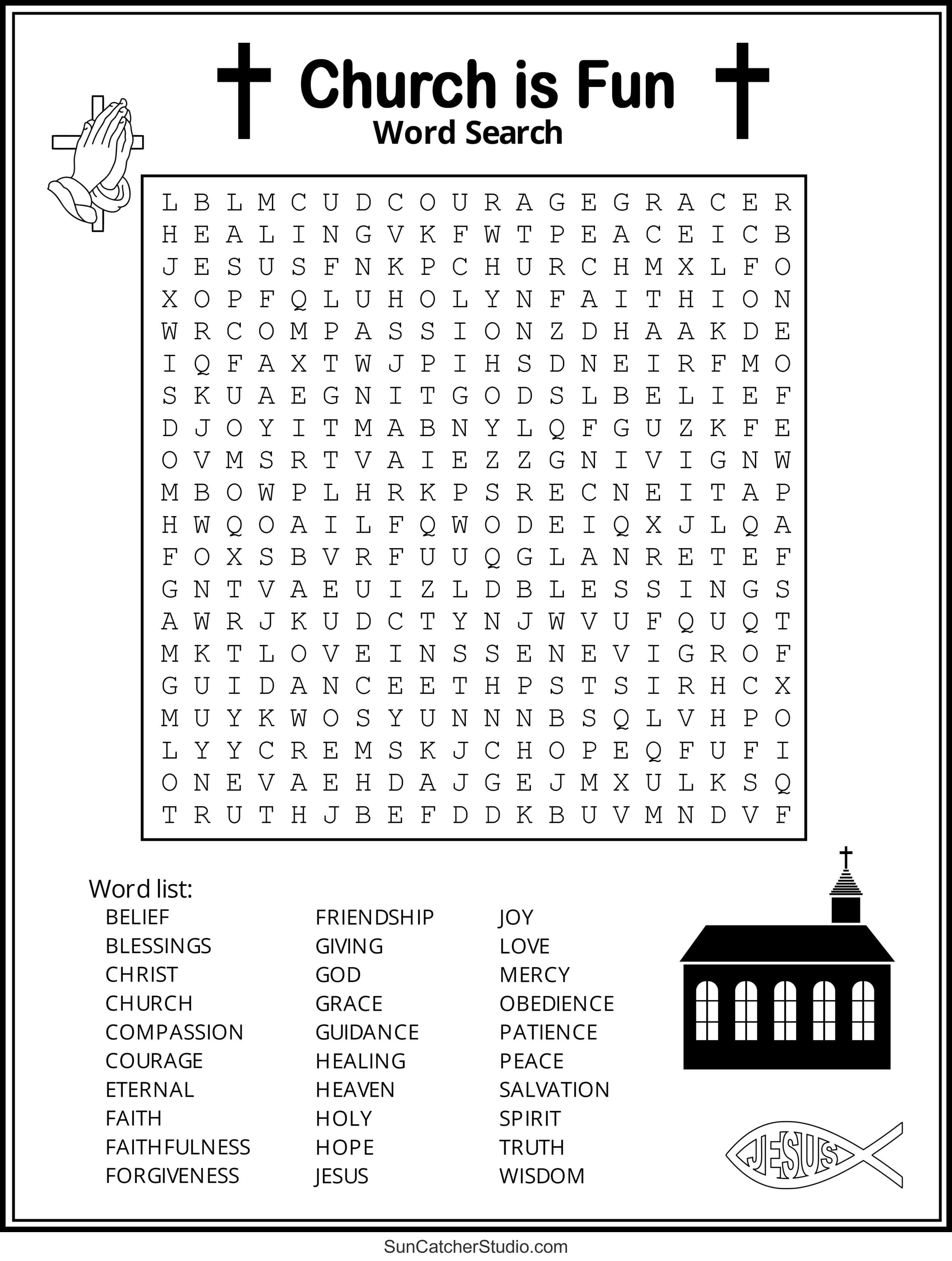 Free Printable Bible Word Search Puzzles For Adults