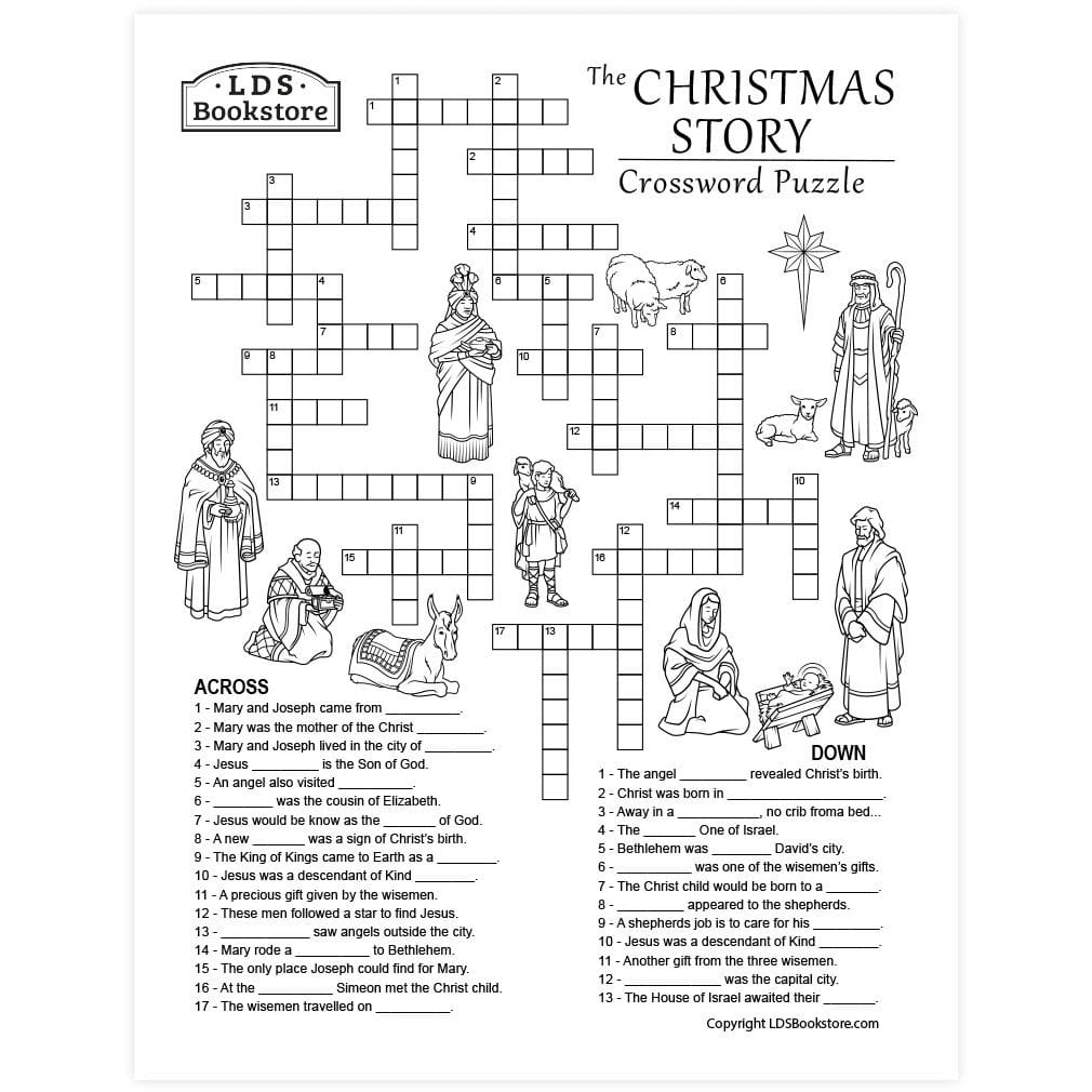 Free Printable Religious Christmas Crossword Puzzles