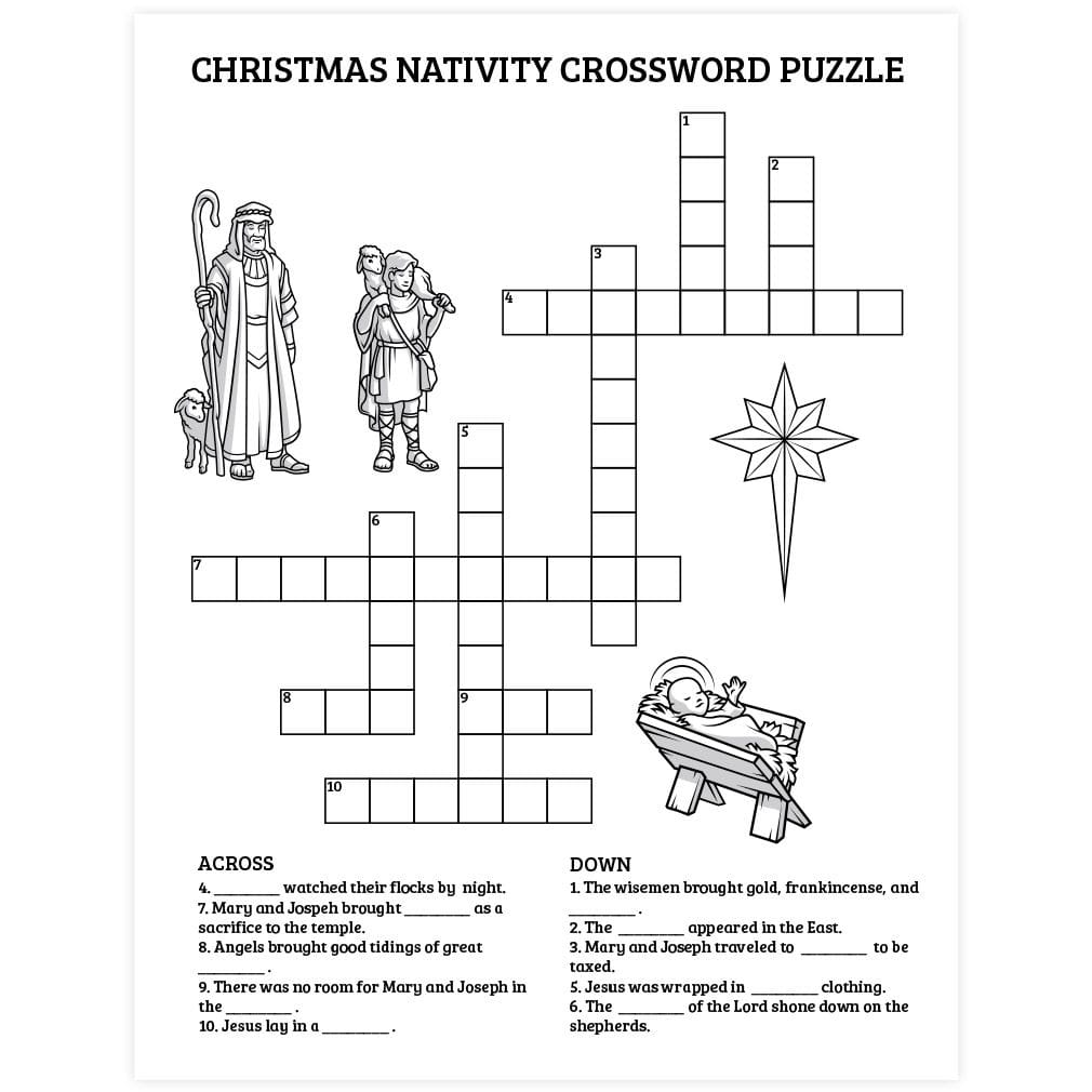 Free Printable Religious Christmas Crossword Puzzles