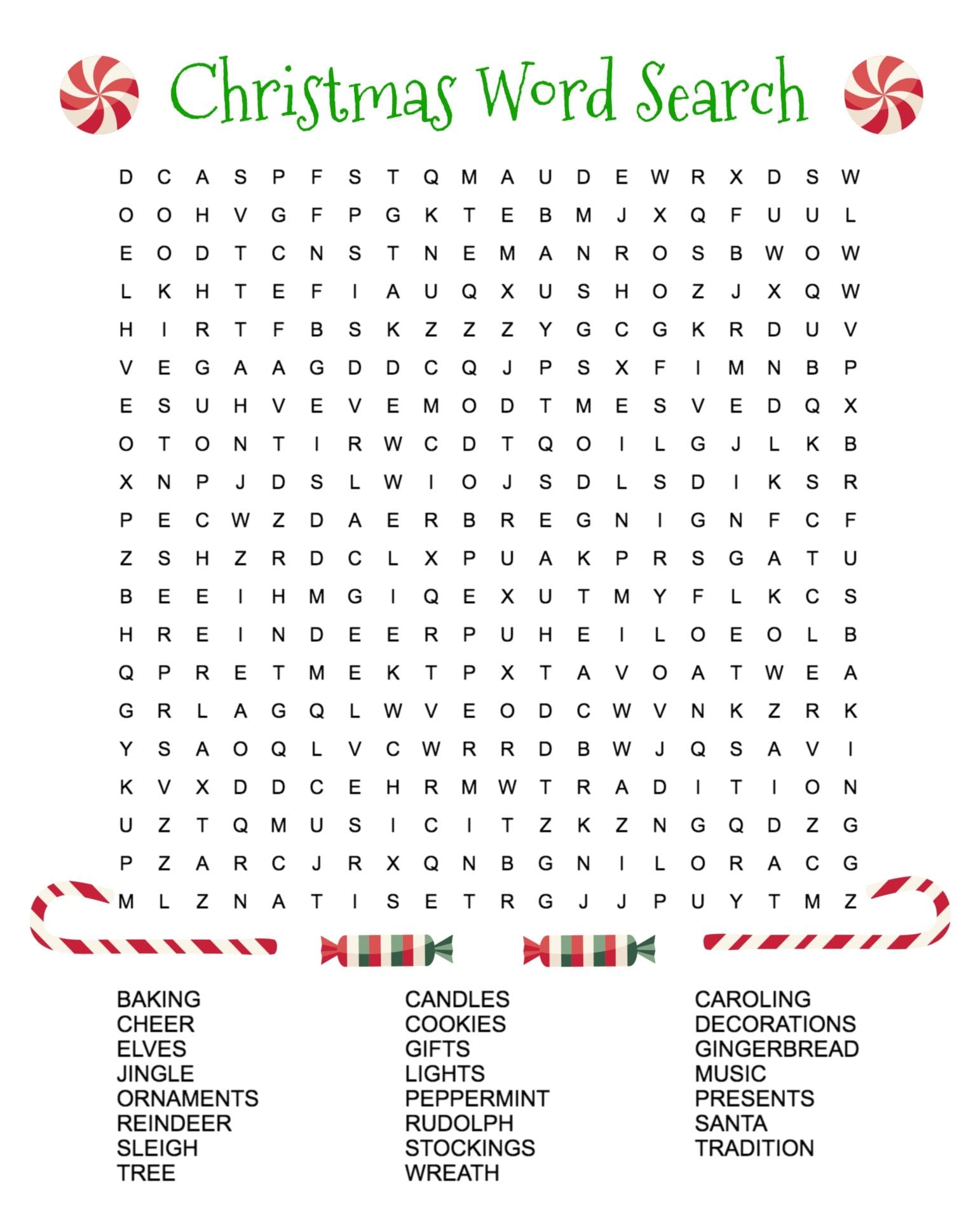 Christmas Word Search Puzzles