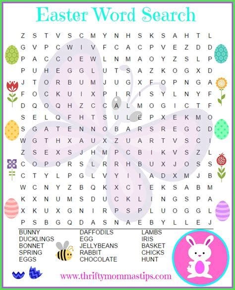 Easter Word Search (Free Printable PDF Puzzles)