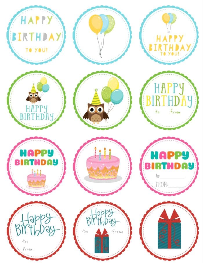 Free Printable Birthday Gift Tags