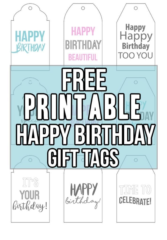 Free Printable Birthday Tags Templates