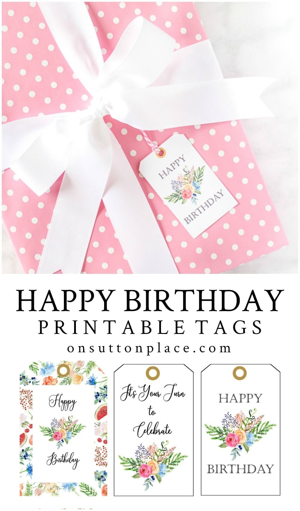 Free Printable Happy Birthday Gift Tags