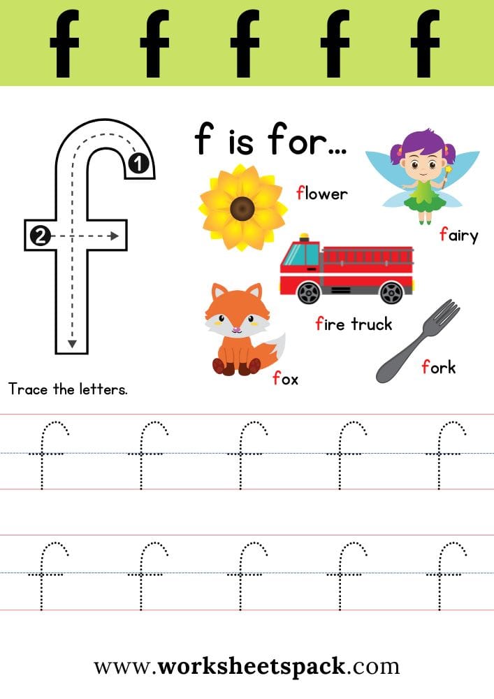 Free Letter F Printable Worksheets