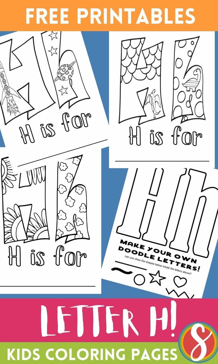 10 Free H Coloring Pages Stevie Doodles