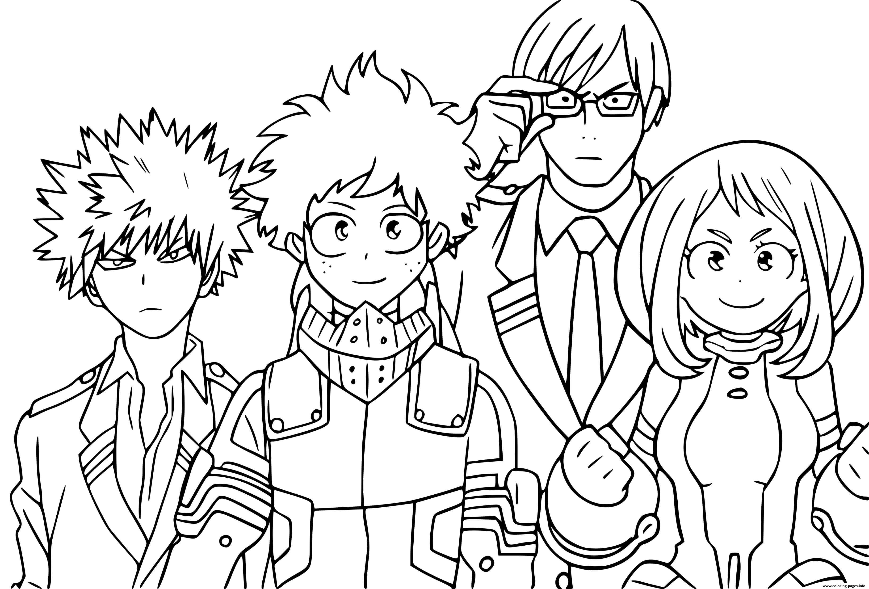 Printable My Hero Academia coloring page