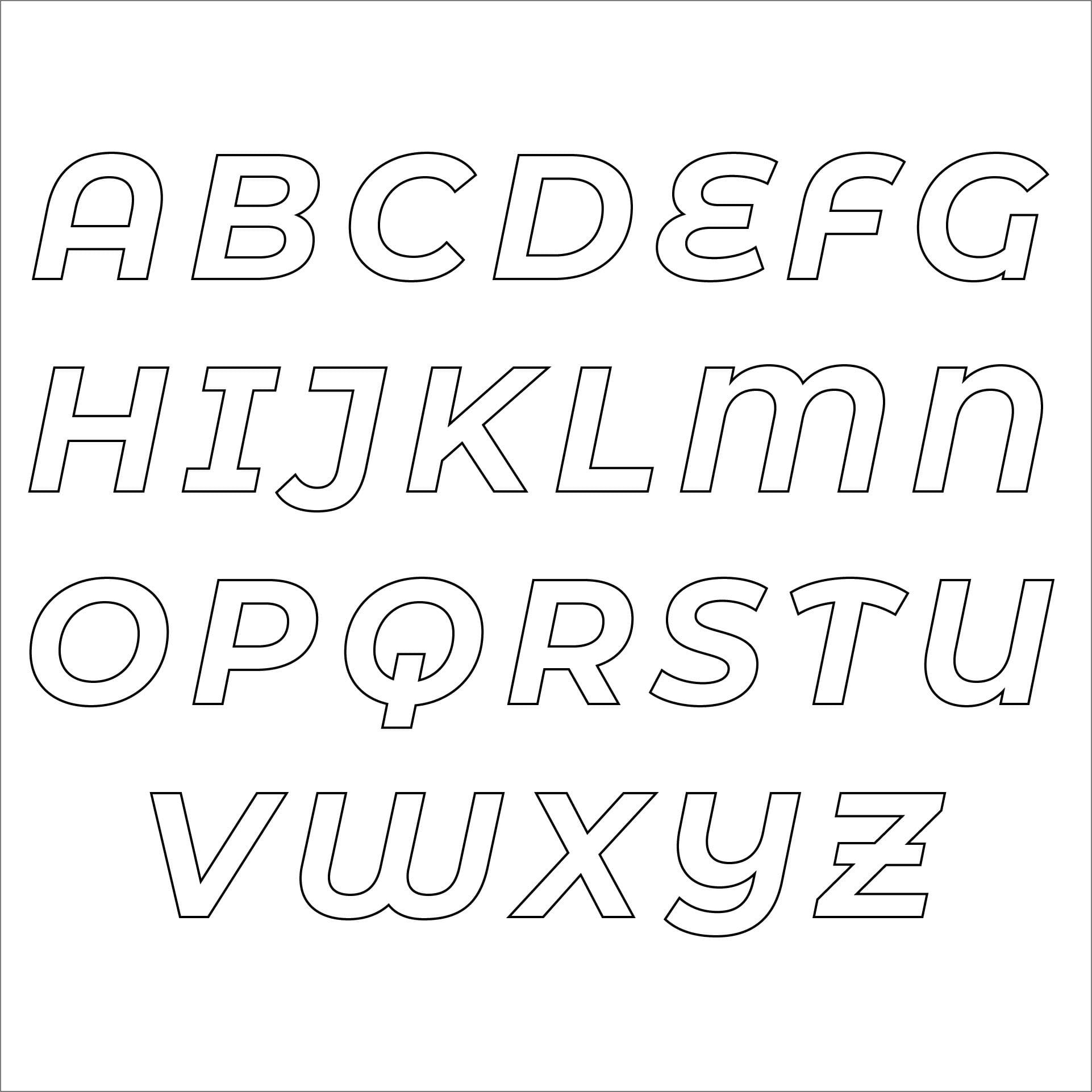 Free Printable Block Alphabet Stencils