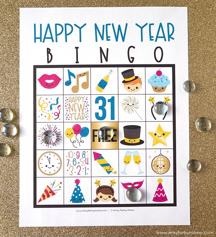 New Years Eve Bingo Free Printable