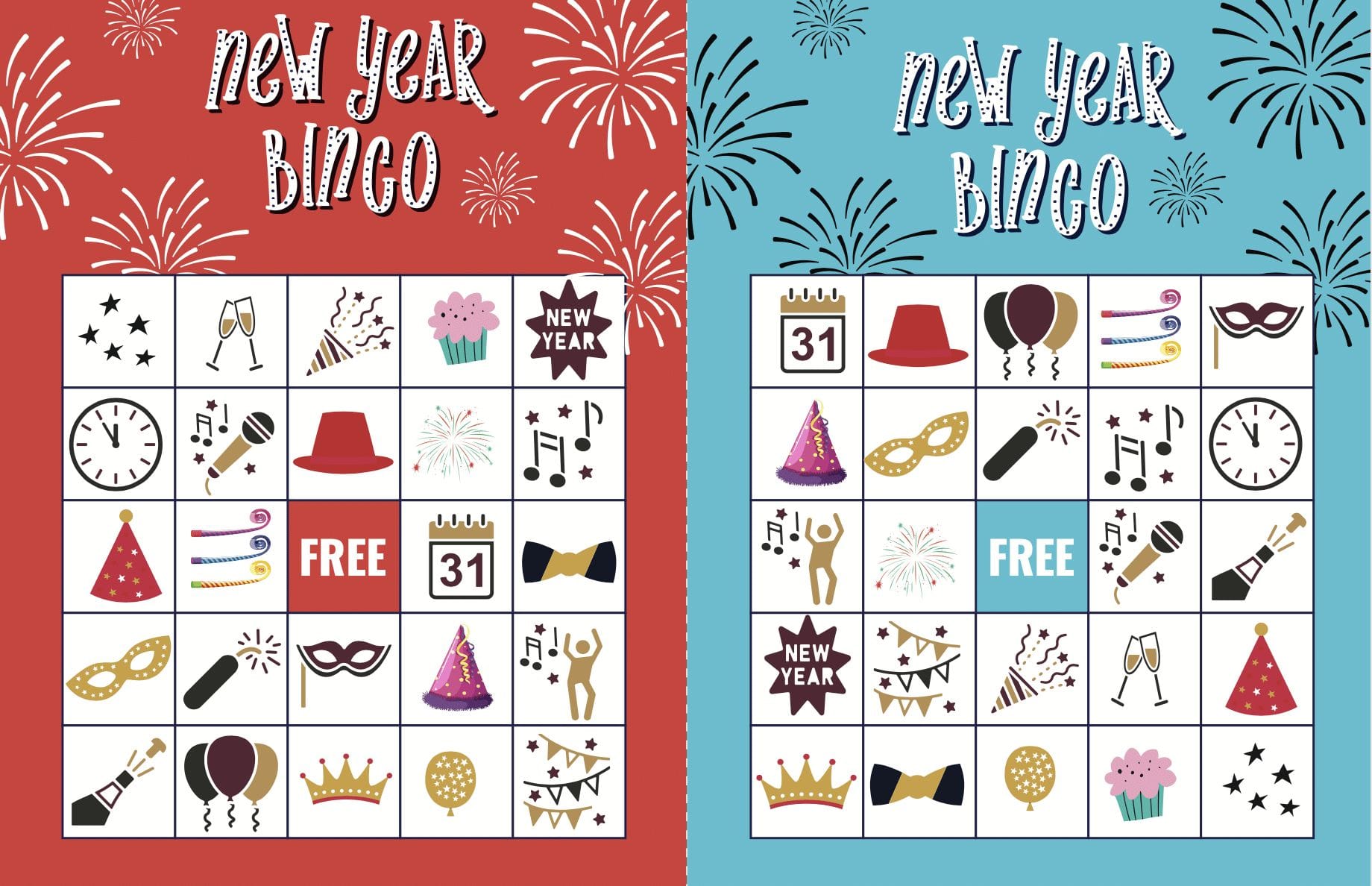 New Years Eve Bingo Game