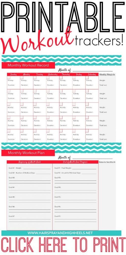 Free Workout Tracker Printables