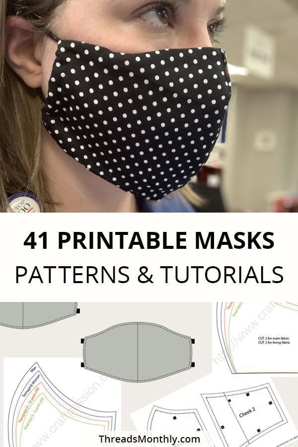 Free Printable PDF Face Mask Patterns