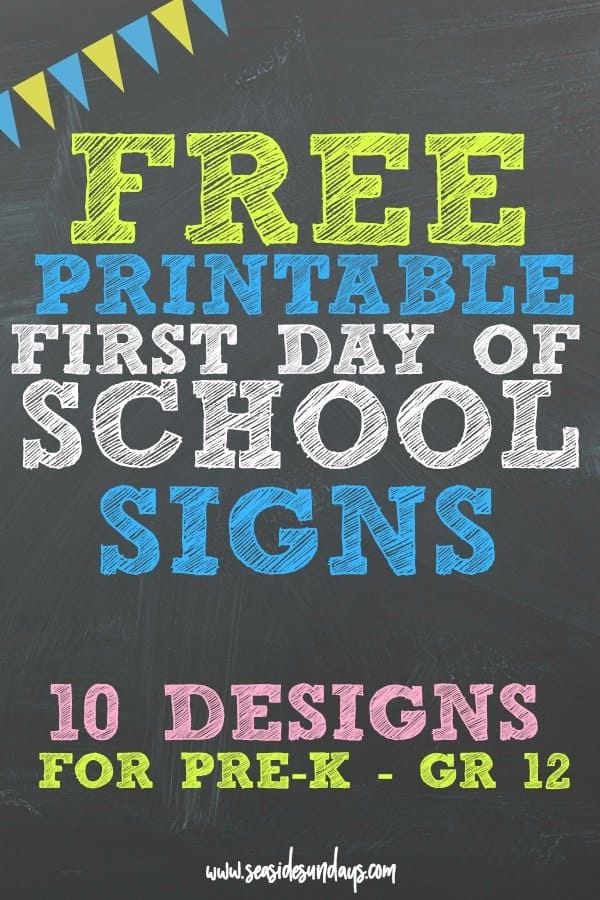 Free Printable First Day Of School Signs For All Grades (2024)