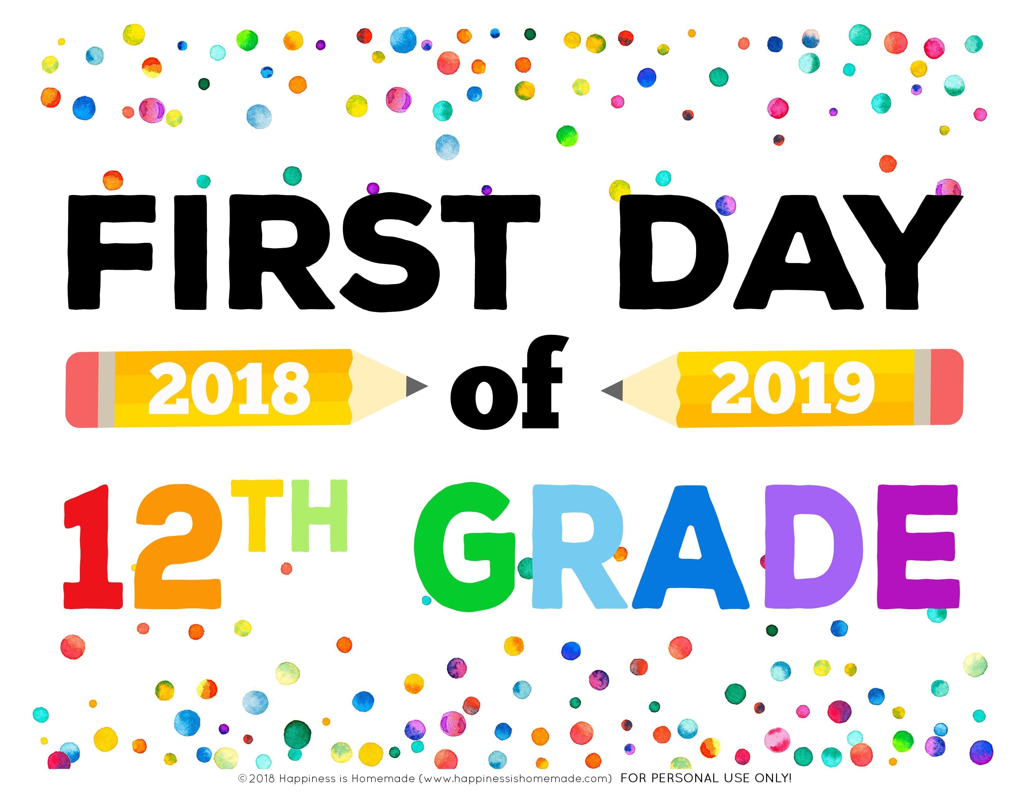 Free First Day of School Printable Signs (2019