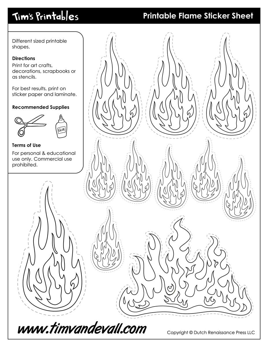 Flame Templates Stencils