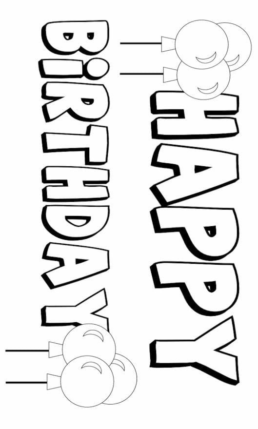 Free Printable Happy Birthday Coloring Pages