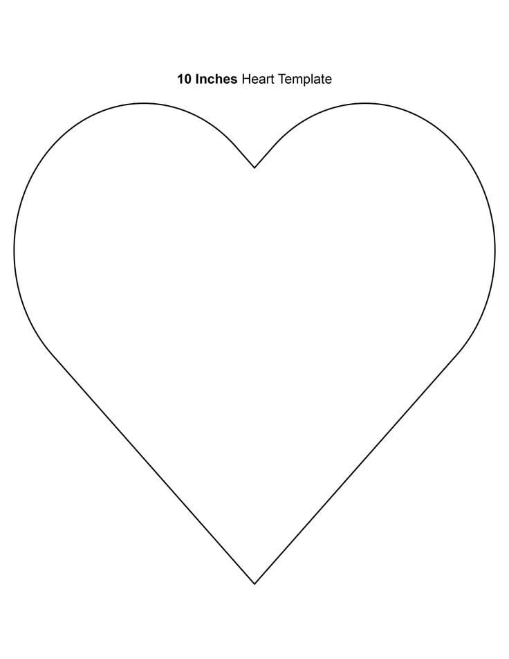 10 inch heart template