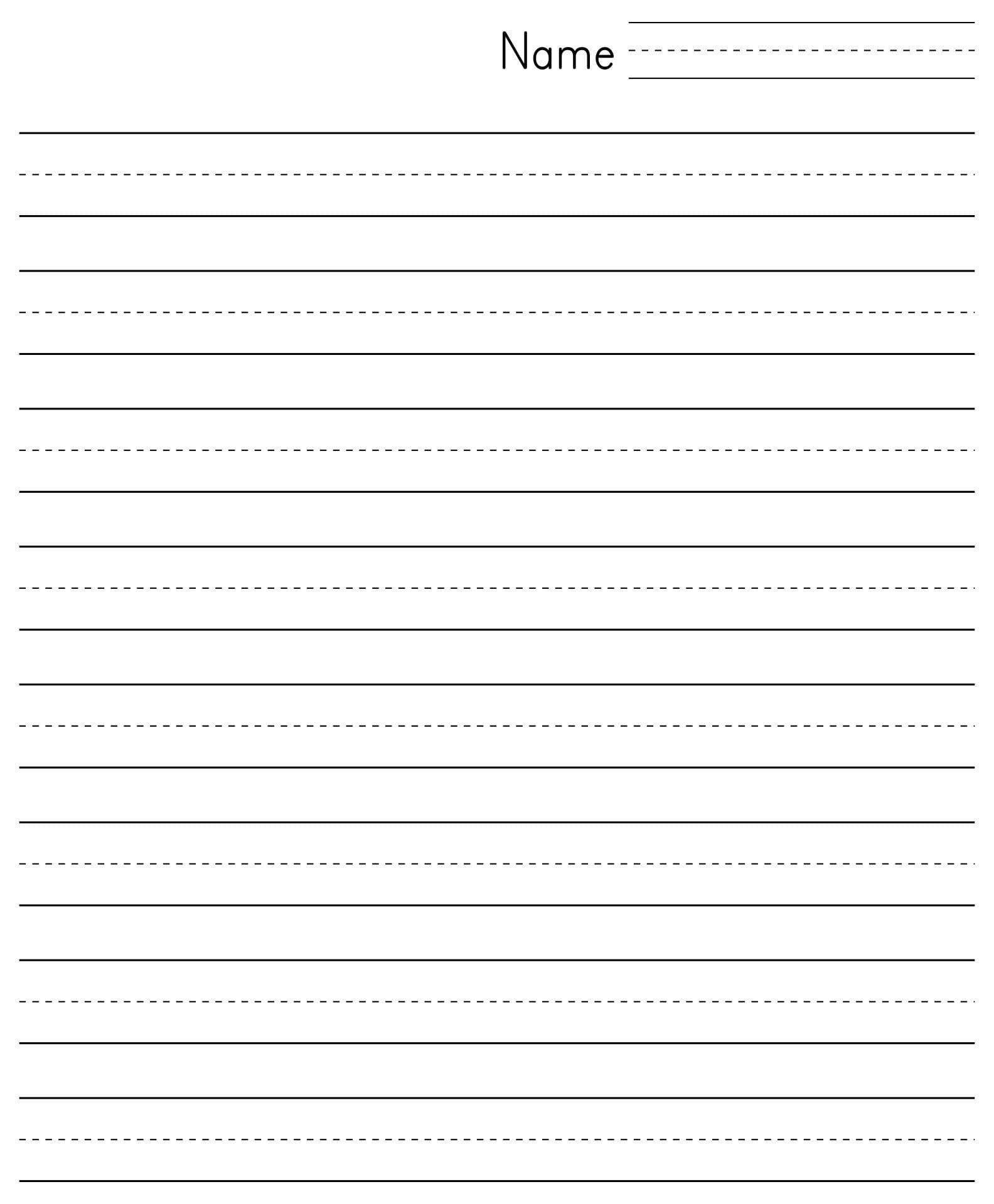 Standard Lined Writing Paper