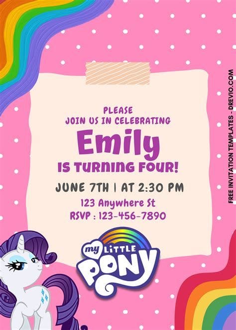 10+ My Little Pony Birthday Invitation Templates