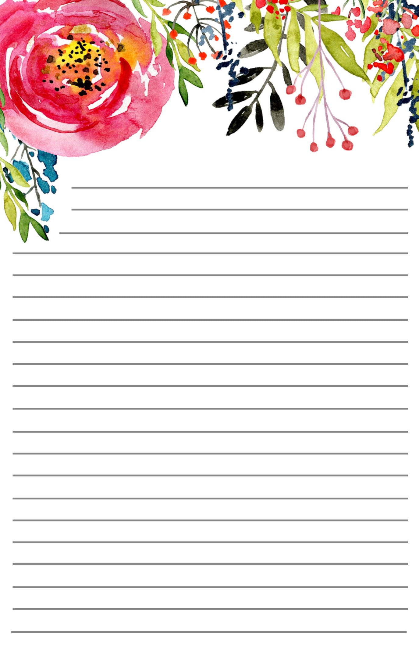 Lined Stationery