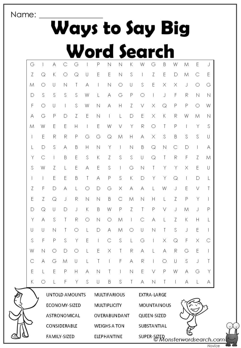 Free Word Searches For Ks3