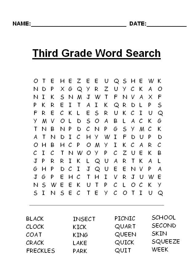 Free Word Searches For Ks3