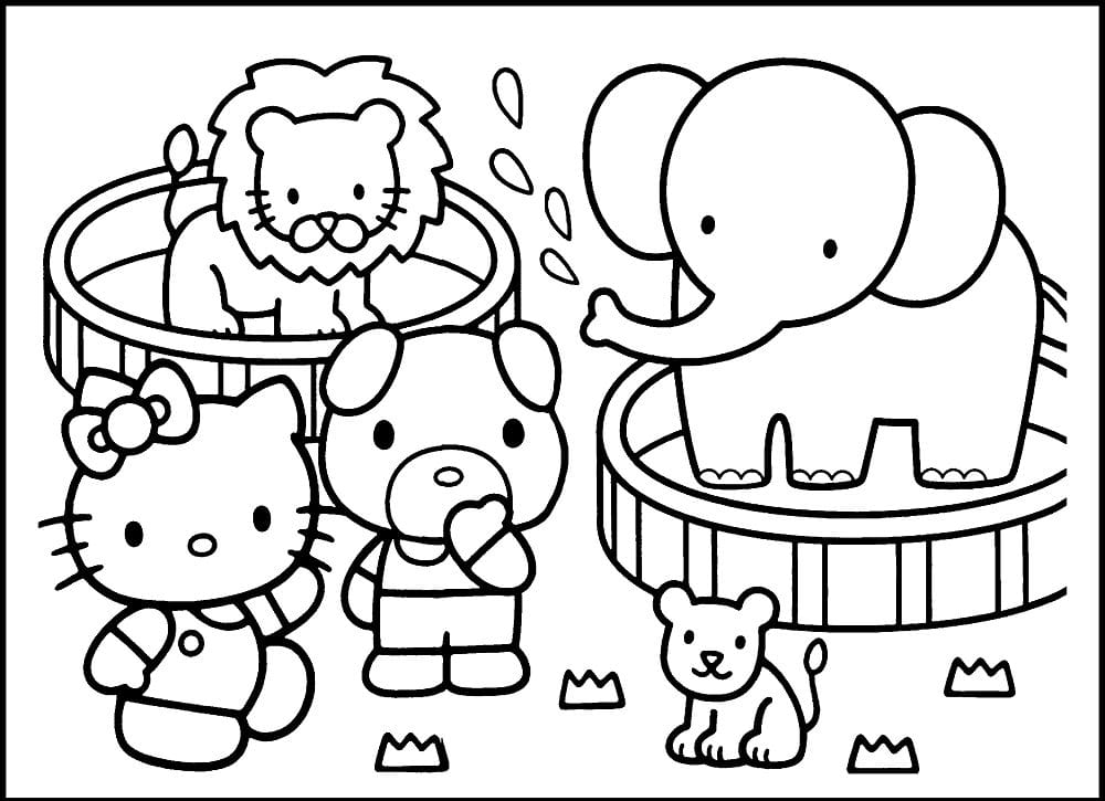 Free Printable Zoo Animals Coloring Pages for Kids