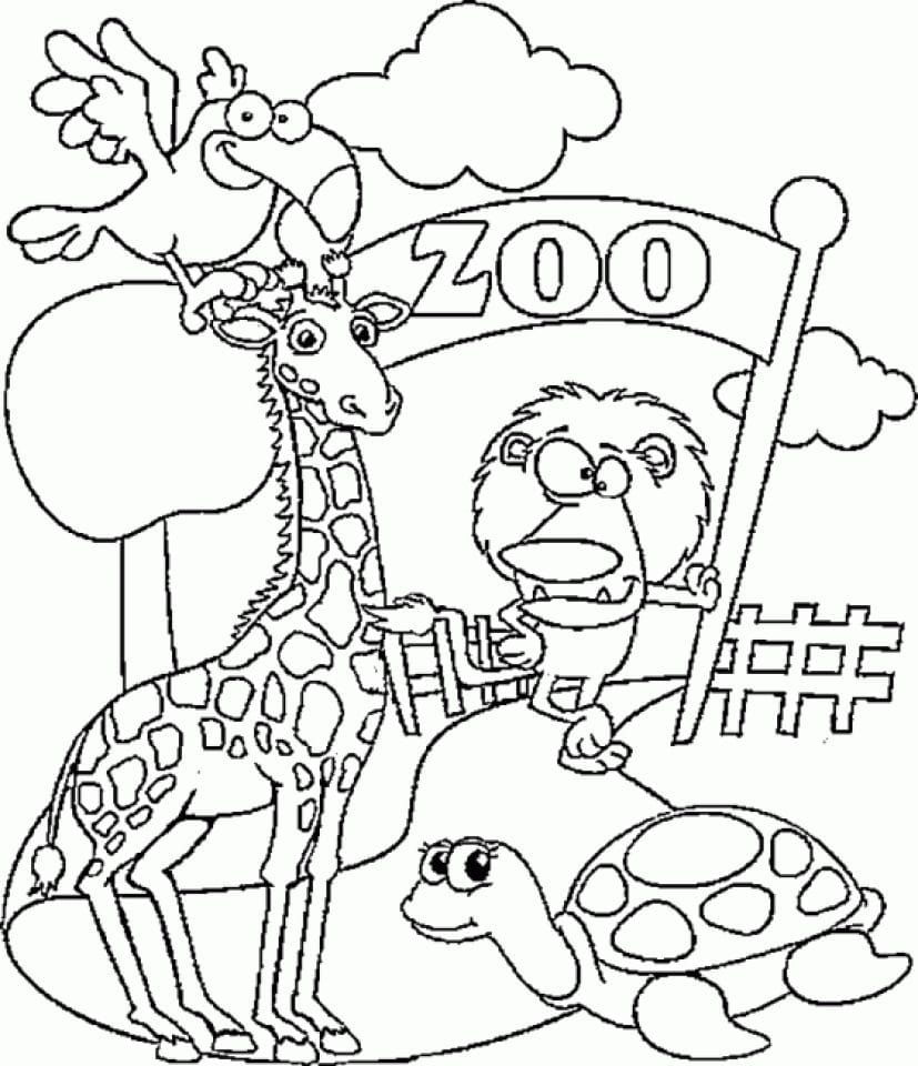 Free Printable Zoo Coloring Pages For Kids