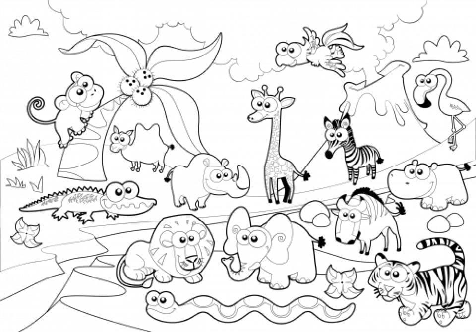 Zoo Animals Coloring Pages