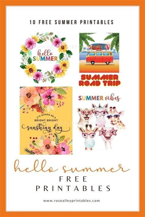 Free Printables For Summer