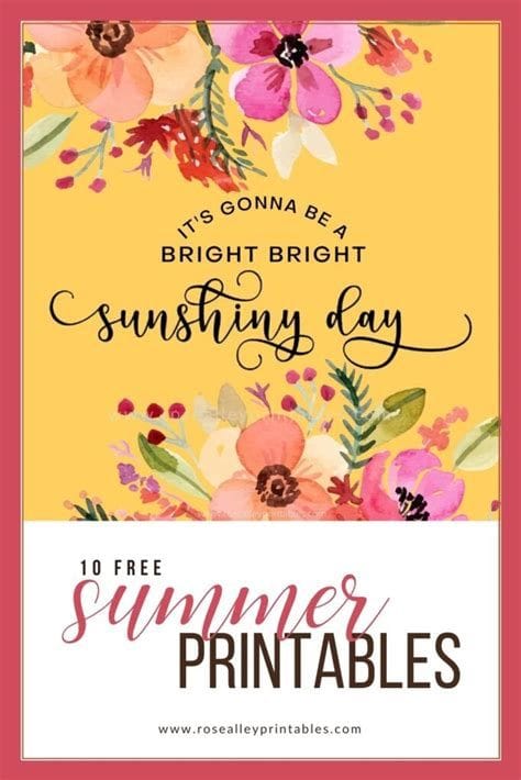 Summer Free Printables