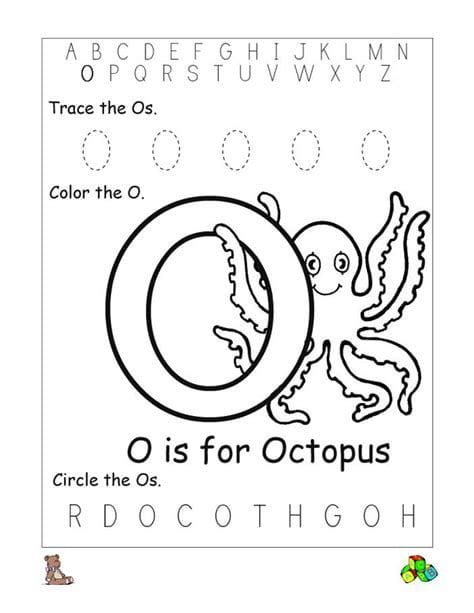 Letter O Worksheets for Preschool