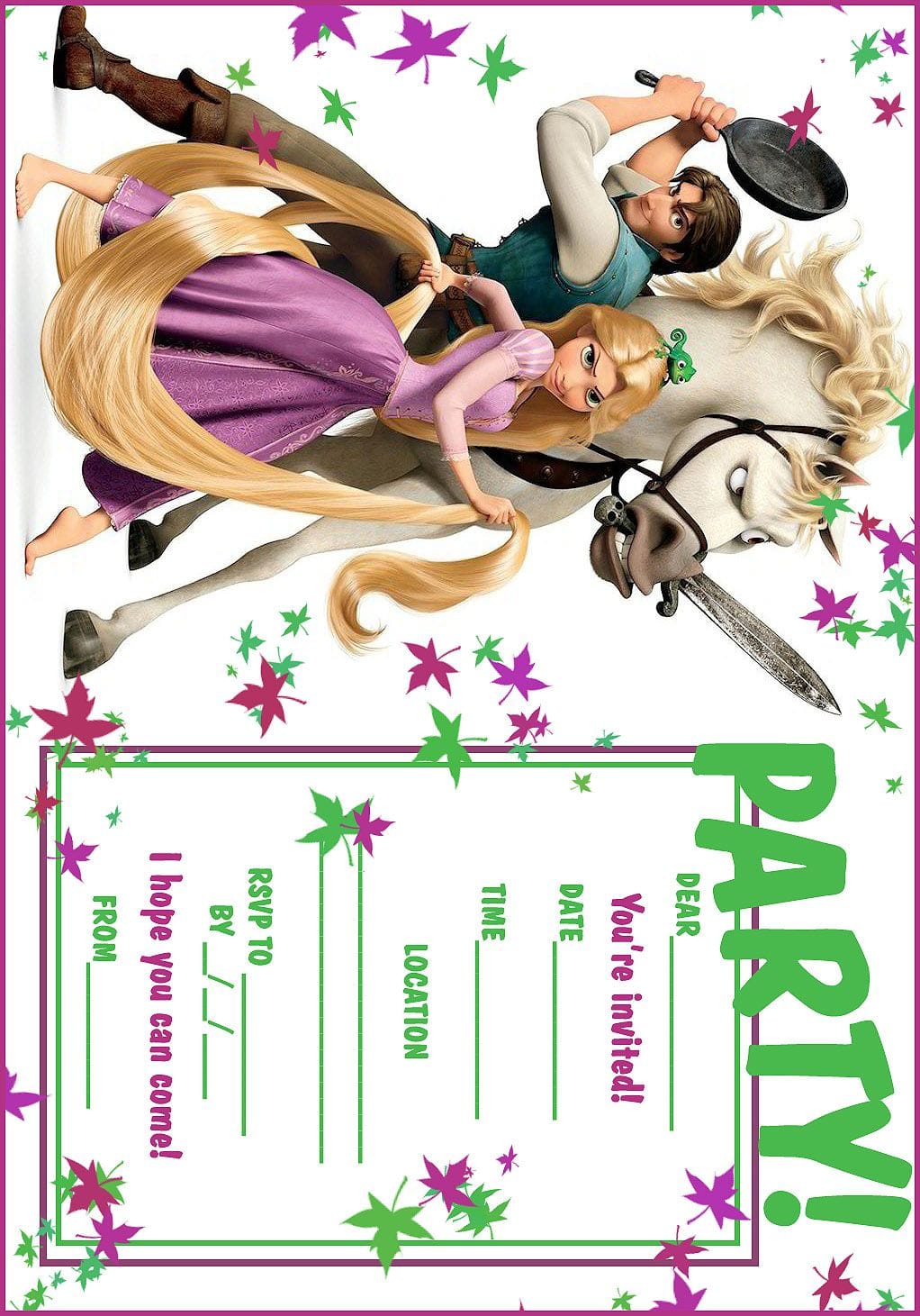 10+ Rapunzel Birthday Invitation Templates With Maximus