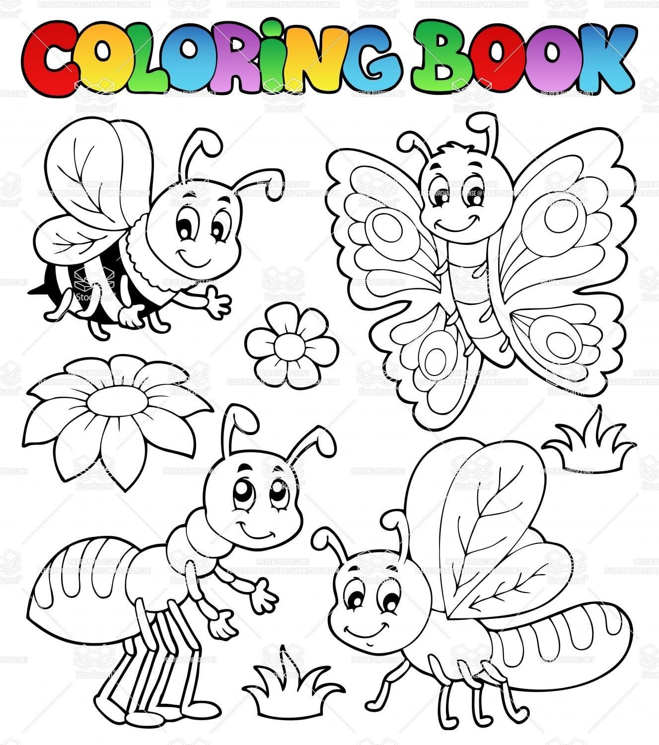 Cute Bug Coloring Pages