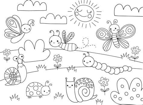 Cute Bug Coloring Pages