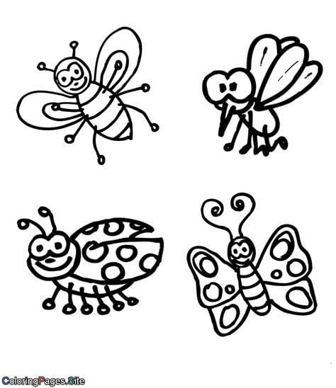 Printable Bugs Coloring Pages For Kids