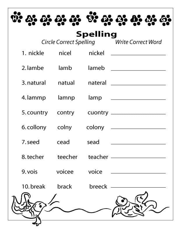 2nd Grade English Worksheets