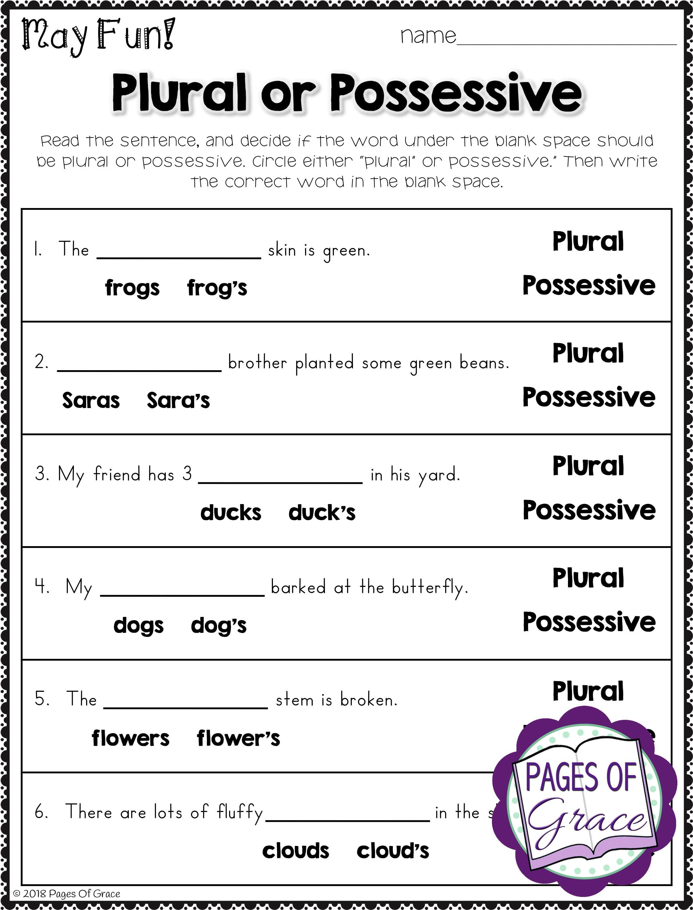 2nd Grade English Worksheets