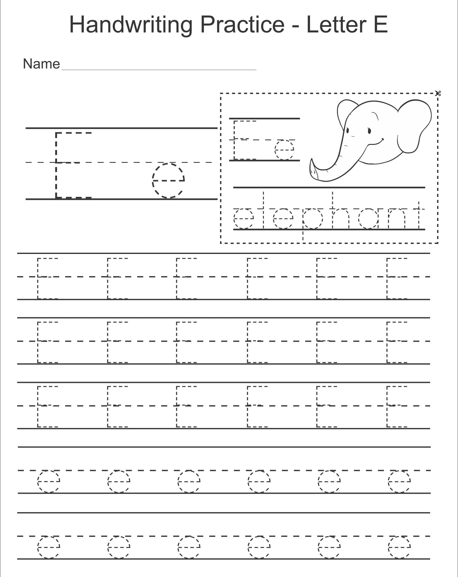 32 Fun Letter E Worksheets