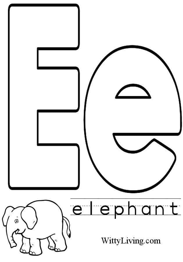 Free Letter E Printable Worksheets