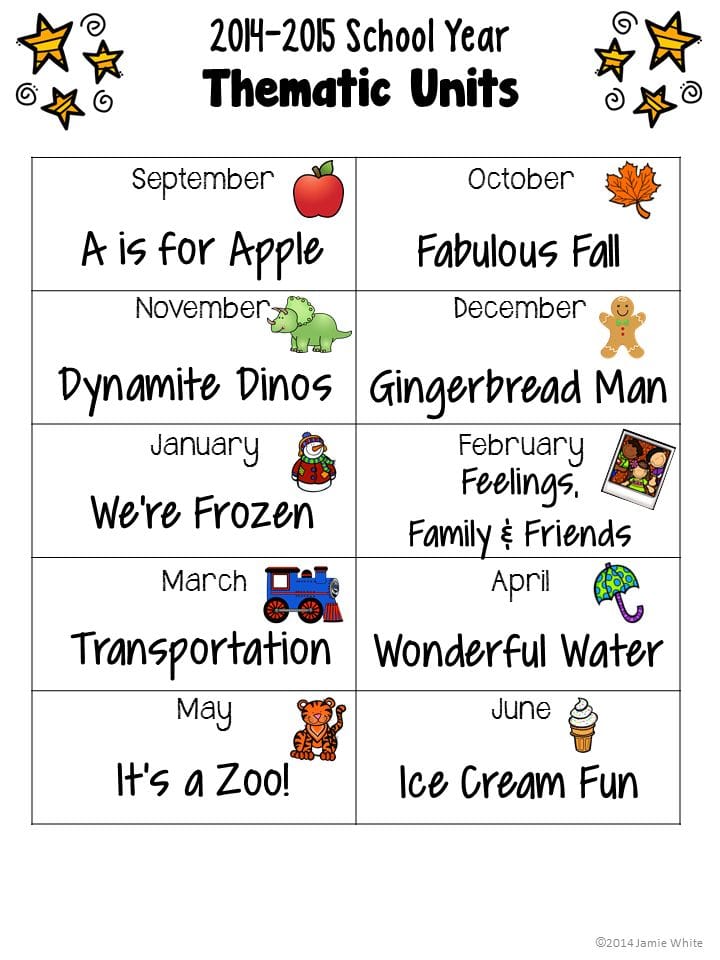 Free Printable Preschool Themes