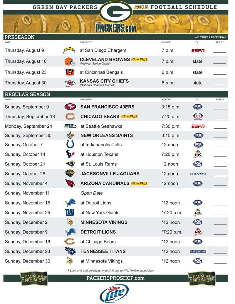 Printable 2021 2022 Nfl Schedule