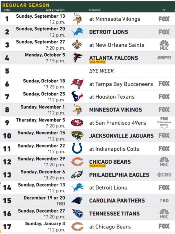 Nfl Printable Schedule 2021