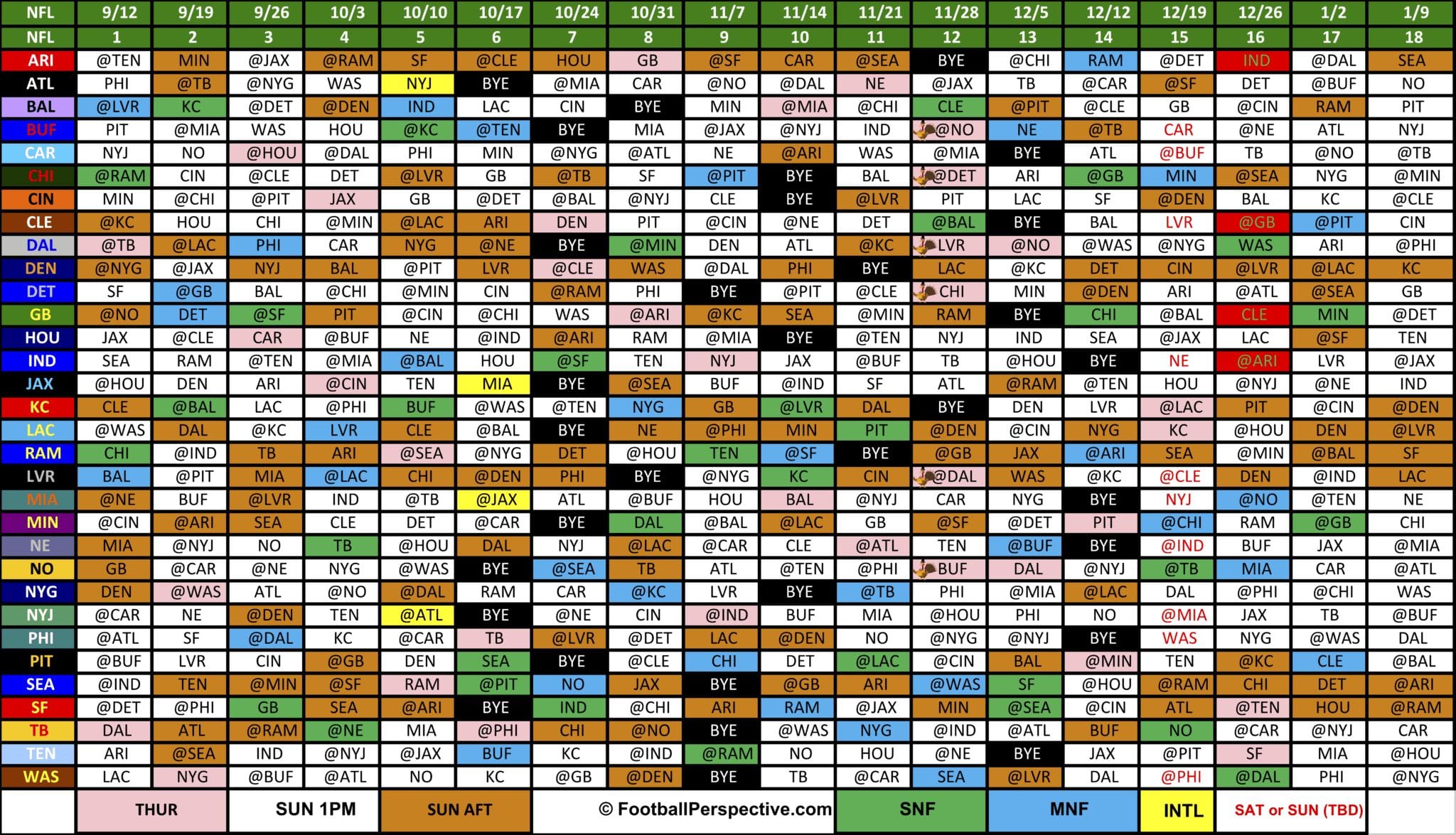 The 2021 NFL Schedule