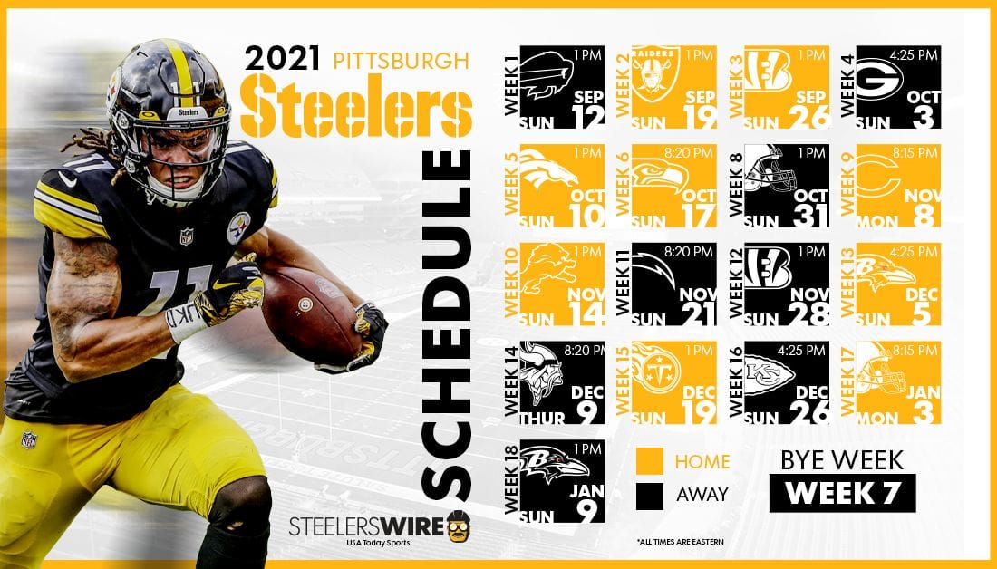 NFL schedule 2021: Pittsburgh Steelers game dates