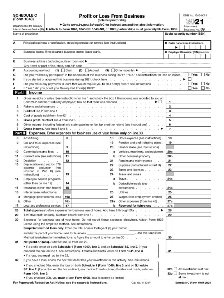 2021 Form IRS 1040